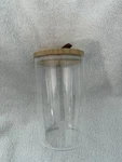 Nespresso Mini Display Dispenser Glass+ Bamboo Lid No Capsules Nib. Fixed Price $30.00.
