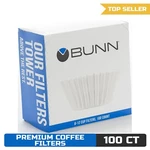 Bunn 8-12 Cup Premium Paper Coffee Filters, Flat, 100 Pack. Fixed Price $6.84.