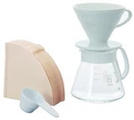 Hario V60 Pour Over Coffee Starter Set With Dripper Server Scoop And Filters. Fixed Price $61.36.