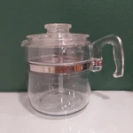 Vintage Pyrex 4-6 Cup Percolator Coffee Pot Stovetop Glass, 7756-B Complete. Fixed Price $92.00.