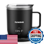 Nuwave Smart Heated Coffee Mug Rechargeable 16OZ Self Heating Temperature. Fixed Price $287.28.
