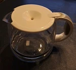 Ge 12-CUP Replacement Coffee Carafe White/gray Handle Model 106841 For. Fixed Price $20.45.