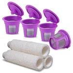Haetyly 4 Pack Reusable Coffee Pods With 100 Count + K-cups, White. Fixed Price $28.24.