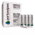 Coin Tissues Toilet Paper Tablets With 4 Carrying Cases 500CT Portawipes. Fixed Price $49.60.
