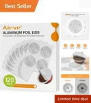 Aieve 120 Pcs Aluminum Foil Seal Lids For Reusable Nespresso Pods Vertuo.... Fixed Price $13.99.