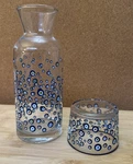 Rakle Glassware Evil Eye Watchful Tumble Up Carafe With Small Drinking. Fixed Price $39.20.