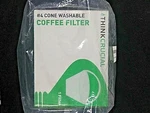 Think Crucial Coffee Filter # 4 Cone Washable Reusable Fits Many Models. Fixed Price $5.99.