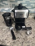 Mr. Coffee BVMC-ECM170 Steam Espresso Maker Black Grinder. Fixed Price $50.00.