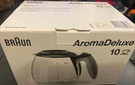 Braun Coffee Maker Glass Carafe, Aromadeluxe, Black, KFK500B. Fixed Price $27.00.
