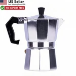Classic Moka Pot 6 Cup 9 Oz Stovetop Espresso Maker Aluminum Greca Silver Usa. Fixed Price $19.88.