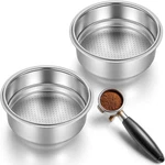 2PC 51MM Espresso Filter Basket Set Stainless Steel & Cup Pressurized. Fixed Price $12.68.