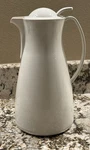 Pampered Chef White Carafe 33OZ Thermal Hot Cold Coffee Tea Pitcher Germany Farm. Fixed Price $16.75.