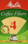 Melitta #4 Cone Coffee Filters, Unbleached 100 Count (pack 1), Brown. Fixed Price $8.68.