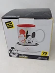 New Disney's 90 Years Mickey Mouse Coffee Cup & Warmer Set White, Black Red. Fixed Price $13.99.