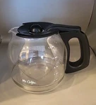 Mr. Coffee 12 Cup Glass Replacement Decanter Pot Black Handle & Lid JWX23KB-02. Fixed Price $9.25.