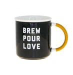 Starbucks Black Brew Pour Love Ceramic Enamel Metal Desktop Mug 14OZ Handle. Fixed Price $24.74.