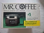 New/nos Vintage Mr. Coffee 4-CUP Glass Pot Replacement Decanter Model #D4. Fixed Price $22.99.