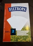 Coffee Filters No. 2, White 100 Count, Filtropa Environmentally Friendly. Fixed Price $5.00.