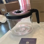 Hakano Parts Replacement Glass Coffee Carafe W/ Black Lid & Handle Clear. Fixed Price $19.99.