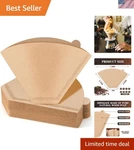 100 Count Coffee Filters Cone 8-12 Cup, Unbleached Natural Pa.... Fixed Price $16.90.
