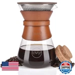 Kavako Pour Over Coffee Maker Set Double-layer Stainless Steel Filter. Fixed Price $55.88.