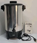 West Bend 58030 Coffee Urn Highly-polished Aluminum Feature 12-30 Cup Party Perk. Fixed Price $54.99.