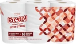 Brand Presto 2-PLY Ultra-strong Toilet Paper 12 Mega Rolls = 6.... Fixed Price $24.62.