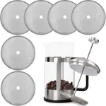6PACK 4" Stainless Steel Reusable French Press Replacement Filters 8CUP 34OZ. Fixed Price $9.92.