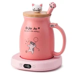 Bsigo Cat Mug Set W/ Electric Smart Warmer, 3 Temp, Auto Shut-off, Gift. Fixed Price $61.85.
