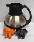Zojirushi Stainless Steel Thermal Coffee Server Carafe W/ Regular & Decaf Lid. Fixed Price $50.00.