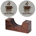 2 Packs Espresso Puck Screen With Walnut Stand, 1.7MM 51MM, Silver. Fixed Price $17.84.
