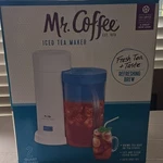 Mr. Coffee Iced Tea Maker 2QT White Blue Auto Shut-off Bpa-free Dishwasher Safe. Fixed Price $45.00.