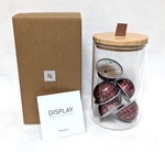 Nespresso Mini Display Capsule Dispenser Pod Storage Container Glass Bamboo Lid. Fixed Price $15.99.