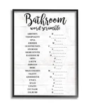 Stupell Industries Bathroom Scramble White Word Black Framed Wall Art, 11 X 1.... Fixed Price $38.27.