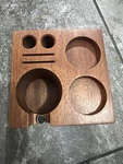 Ikape Espresso Tamper Holder, Wooden Coffee Station Base, Natural Walnut Ma. Fixed Price $47.00.