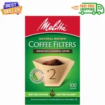 #2 Cone Coffee Filters, Unbleached Natural BROWN,100 Total Usa. Fixed Price $8.59.
