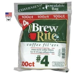 Rite #4 Coffee Filters 100 Count Pack 8-12 Cup For Cone Style Brewer. Fixed Price $13.14.