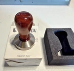 Motta Professional Flat Base Coffee Tamper, 58MM, Bubinga Handle. Fixed Price $29.95.
