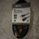 Master Electrician 3FT Light Duty Polarized Extension Cord Black Small Appliance. Fixed Price $5.00.