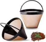 Reusable Cone Coffee Filters #4, 2-PACK 8-12 Cup Gold Permanent Ba. Fixed Price $14.67.