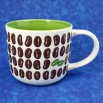 Starbucks Bean Mug New Bone China Coffee Cup 2009 Green Brown. Fixed Price $10.95.