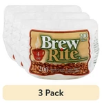 (3 Pack) Brew Rite Basket Coffee 200-PACK Disposable Paper Filters. Fixed Price $8.91.