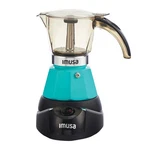 Imusa 2 Or 3 Cup Electric Espresso Moka Maker With Detachable Base, Teal. Fixed Price $44.10.