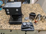 Saeco Via Venezia Espresso Machine With Bottomless Portofilter Tamper Dist Tool. Fixed Price $150.00.