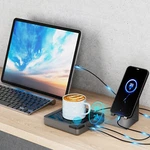 Yolin Black Coffee Mug Warmer With Dual Usb Charging Ports. Fixed Price $18.00.