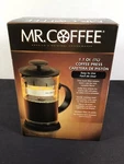 Mr Coffee French Brews Glass Carafe Stainless Steel Espresso Maker 1.1 Qt. Fixed Price $13.96.