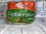 Melitta 62957 8TO12 Cup Natural Brown Unbleached Basket Coffee Filters 200 Count. Fixed Price $8.50.