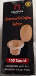 100 Count Fanativita K Cup Filters Disposable With Genius Lid Design, Natural. Fixed Price $18.88.