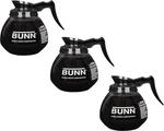 Bunn Coffee Pot Decanter/carafe Black Regular - New Glass Design Shape 3 Pack. Fixed Price $58.00.