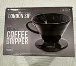 The London Sip Deluxe Ceramic Coffee Dripper CD1-B Black 1-4 Cups New In Box. Fixed Price $28.20.
